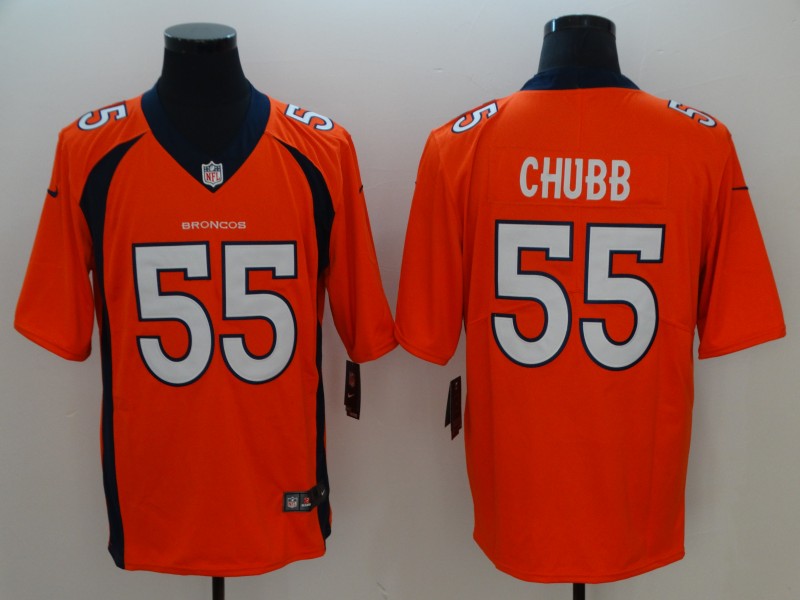 Men Denver Broncos #55 Chubb Orange Nike Vapor Untouchable Limited Playe NFL Jerseys->dallas cowboys->NFL Jersey